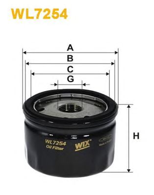 WIX FILTERS wl7254 -  Фильтр масляный двигателя